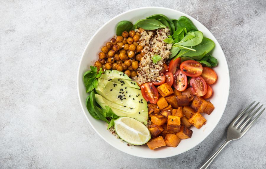 Ensalada de boniato y quinoa